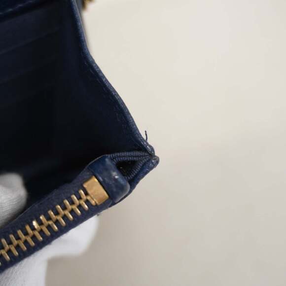 CHANEL Authentic Blue Caviar Leather Wallet - Picture 12 of 15